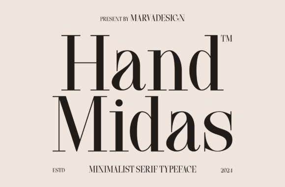 Hand Midas Font for Elegant Craft Projects
