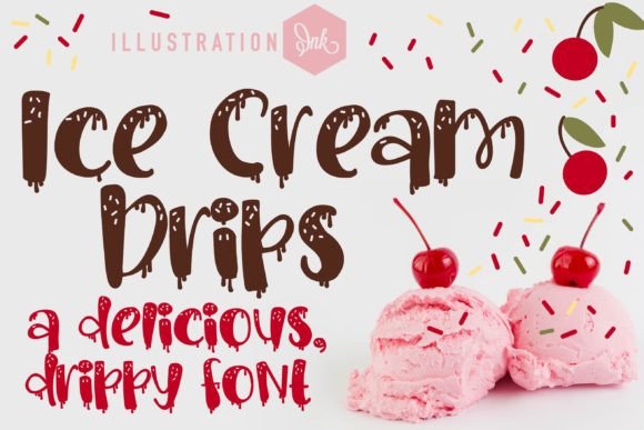 Ice Cream Drips: A Sweet Typographic Treat