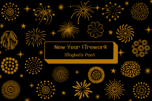 New Year Firework Font