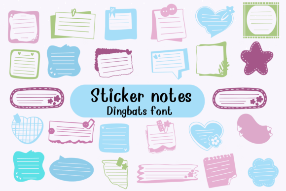Sticker Notes: A Playful Dingbat Font