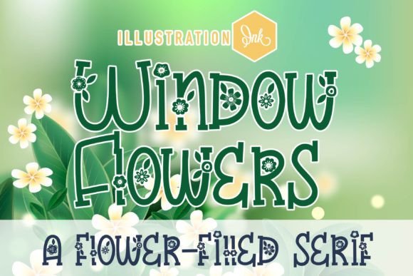Window Flowers Font for Stylish Design